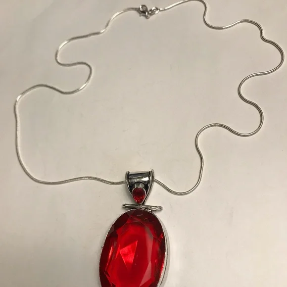 Garnet 925 Sterling Silver Necklace - Picture 2 of 3